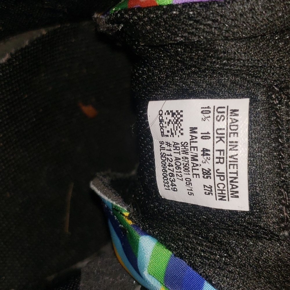 Men's Adidas ZX Flux Multi Color Rainbow Shoe! - Picture 8 of 10